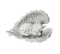 Tyafzzn Pietra commemorativa per gatti, pietra commemorativa per gatti, statuetta commemorativa per gatti, decorazione per tomba, decorazione per gatti, angelo con gatto, statuetta per terrazza,