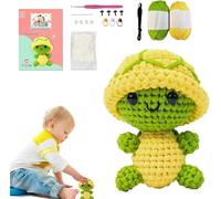 Tyafzzn Set all'uncinetto per animali, set all'uncinetto per principianti animali, tartaruga, filato per animali all'uncinetto, set fai da te per bambini e adulti che imparano a crochet tartaruga
