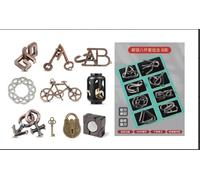 Tyafzzn Set di 17 puzzle in metallo, puzzle 3D, in metallo, per adulti, giochi di pazienza per bambini, idea regalo per tutte le età
