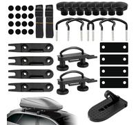 Tyafzzn Supporto per box da tetto a U, 4 set di supporti per box da tetto, fissaggio a U staffa universale per box da tetto auto, supporto universale per box da tetto.