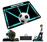 Tyafzzn Tappetino da calcio per bambini, 60 x 90 cm, per il controllo della palla, con cintura regolabile in vita, calcio, borsa per la conservazione, accessori per l'allenamento del calcio, regalo