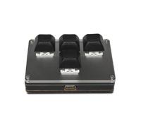 Tyatocepy 1Set Tastiera Personalizzabile Senza Fili a 4 Tasti 2.4G USB Bluetooth Tri-Mode Personalizzazione Tasti Hot-Swap Nero