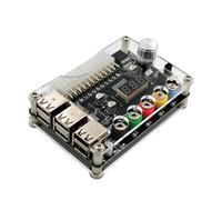 Tyatocepy Adattatore di alimentazione ATX a 24 pin, adattatore modulo di alimentazione, pulsante di tensione regolabile, 6 porte, USB 2.0, durevole, facile da usare