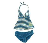 TYATVS Carino Tankini Costume Da Bagno Y2k Floreale Set per Le Donne Vintage 2 Pezzi Costume Da Bagno 2000 Moda Estetica Vestiti, A-blu, L