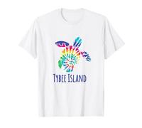 Tybee Island Georgia Beach Tie Dye Batik Loggerhead Tartaruga Maglietta