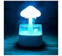 TYBEITAO Umidificatore Fungo, 450ml,Funzione Cronometraggio Luci a LED a 7 Colori H2o Diffusore Adatto a Camera da Letto Dell'ufficio,White