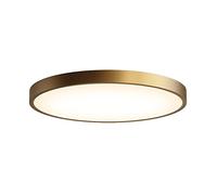 TYBERRY Lampada da soffitto a Corpo Pieno in Rame, plafoniera da Incasso a LED con Regolazione a Tre Colori, Luce a Pannello Piatto Semplice Facile da installare, plafoniera a Montaggio Superficiale