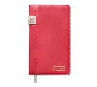 TYBGAU Boutique UK A6 Hardcover Portable Notebook, 200 Pages 100g White Paper, Sewn Binding with Thickened PU Leather Lined Blank Grid Pages taccuini(Rot,Lined)