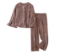 TYBGAU Boutique UK Abiti Invernali da Infermiere da Uomo, Camici ospedalieri Spessi con Cerniere for Anziani, disabili e pazienti in dialisi(Bruin,XL)