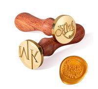TYBGAU Boutique UK Set di sigilli in ceralacca Personalizzati con Il Tuo Testo, Perfetti for inviti di Nozze, Buste for Feste e Confezioni Regalo