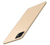 Tybiky - Custodia per iPhone 12 Mini, custodia protettiva opaca in policarbonato, ultra sottile, minimalista, antiurto, antigraffio, cover, colore oro