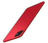 Tybiky - Custodia per iPhone 12 Pro Max, custodia protettiva opaca in policarbonato, ultra sottile, minimalista, antiurto, antigraffio, cover, colore rosso