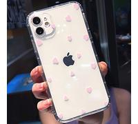 Tybiky Custodia per iPhone 13 Mini, motivo creativo amore, cuscino d'aria, ultra sottile, in silicone, cover bumper chic, antigraffio, per Apple iPhone 13 Mini, rosa