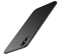 Tybiky - Custodia per iPhone XS, iPhone X, custodia protettiva opaca in policarbonato, ultra sottile, minimalista, antiurto, antigraffio, cover, colore nero