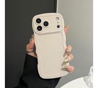 Tybiky Wellen Handyhülle für iPhone 17 Pro Max Lockige Form Hülle weiche TPU Silikon Schutzhülle Farbe Curly Case Kameraschützenrahmen Dünn Cover für Frauen mit iPhone 17 Pro Max, Weiß