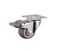 TYBOPHQJ 4 Pezzi/Lotto Ruote girevoli da 1 Pollice in TPE Universale con Freno Diametro 25 mm Cuscinetto Silenzioso tavolino Mini casa