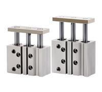 TYBOPHQJ Cilindro a 3 Assi e 3 steli con Stelo guidato Serie TCM Alesaggio 12 16 20 25 32 40 63 Corsa 10 20 25 30 40 50 75 100 125 150 200 250 300(Strock 200mm,TCM 12)