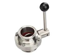 TYBOPHQJ Valvola a Farfalla con ghiera Tri Clamp da 2"" 51mm in Acciaio Inossidabile SS304 da 2"" e Diametro Esterno di 64mm