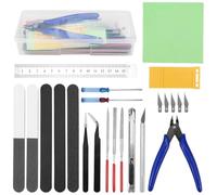 TYBYBB Modeler Basic Tools 24 Pezzi compatibile con Gundam Model Tools Kit, Attrezzi per Modellismo, Set di Strumenti per Modellismo per Auto, Hobby Gunpla, Modello, Riparazione e Fissaggio