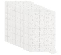 TYBYBB Puzzle fai da te, 10 pezzi, puzzle vuoti da dipingere, 35 pezzi | Puzzle in legno da 35 pezzi, bianco, per bambini, per dipingere motivi e giocare, per compleanni dei bambini (15 x 10 cm)