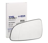 Vetro specchio Sx asferico 325-0096-1 TYC per OPEL ASTRA H Furgone/familiare