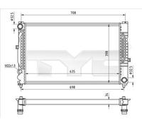 TYC 702-0010-R Radiatore motore per VW PASSAT (3B3) PASSAT Variant (3B6) PASSAT