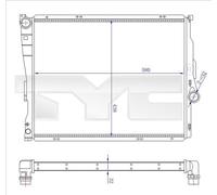 Radiatore Alette di raffreddamento montate meccanicamente 703-0006-R TYC per BMW