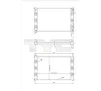 TYC 710-0030-R Radiatore motore per FORD FUSION (JU) Fiesta Mk5 Kastenwagen