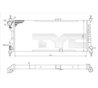 TYC 725-0019-R Radiatore motore per OPEL Corsa B Schrägheck (S93) COMBO (71)