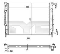 TYC 728-0054 Radiatore, Raffreddamento motore per RENAULT