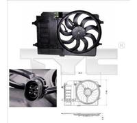 TYC 803-0001 Ventola radiatore per MINI Hatchback (R50, R53) Cabrio (R52) Ø400mm