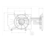 TYC 810-0042 Ventola radiatore Ventola Radiatore Ventola raffreddamento Ventola