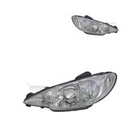 TYC Fari Set Sinistro Destro H7/H1 Per Peugeot 206 CC 2D 2A/C 2E/K