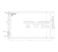 TYC Radiatore Motore per Audi A4 8D2 B5 1.6 8D5 1.8 VW Passat Variant