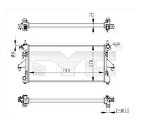 TYC Radiatore Motore Per Fiat Ducato Pritsche Telaio 250 100 Multijet