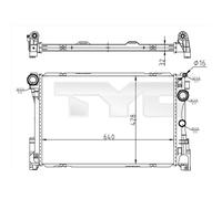 TYC Radiatore Motore Per Mercedes-Benz T-Modello S204 W204