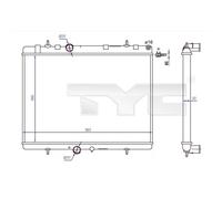 TYC Radiatore Motore Per VW Multivan V 7HM 7HN 7HF 7EF 7EM 7EN 2.0