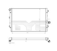 TYC Radiatore Motore Per VW Passat Variant 3C5 2.0 TDI 16V Touran 1T3 AUDI