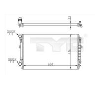 TYC Radiatore Motore Per VW Passat Variant 3G5 2.0 TDI Golf VII 5G1 1.2