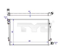 TYC Radiatore Motore per VW Touran 1T1 1T2 2.0 Tdi Caddy III Familiare 2KB