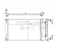 TYC Radiatore Raffreddamento Del Motore per Audi A4 8EC B7 2.0 8ED Exeo Pezzi
