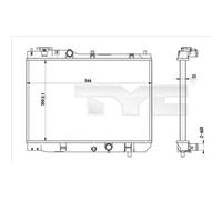 TYC Radiatore Raffreddamento Del Motore per Mazda Premacy CP 2.0 Td 323 F VI Bj
