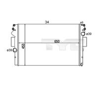 TYC Radiatore Raffreddamento Del Motore Ventola Adatto A per Iveco Daily IV Box