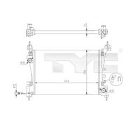 TYC 725-0044-R Radiatore motore