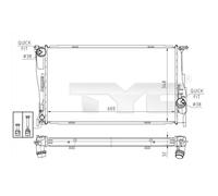 TYC Radiatore Raffreddamento Del Motore Ventola per BMW 1er E81 118d X1 E84