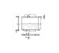 TYC 726-0016-R Radiatore motore