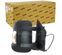 TYC 309-0166 Specchietto retrovisore esterno per specchio a regolazione manuale convesso Braccio-specchio corto Sx