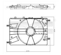 TYC Supporto Ventola Del Radiatore Adatto A per Opel Astra J 1.7 CDTI 1.4