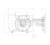 Ventola radiatore 810-0042 TYC per FORD FIESTA VI B-MAX FIESTA VI Van B-MAX Van