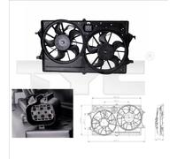 TYC Ventola Raffreddamento Del Motore Radiatore per Ford Focus II Torneo 1.6 2.0